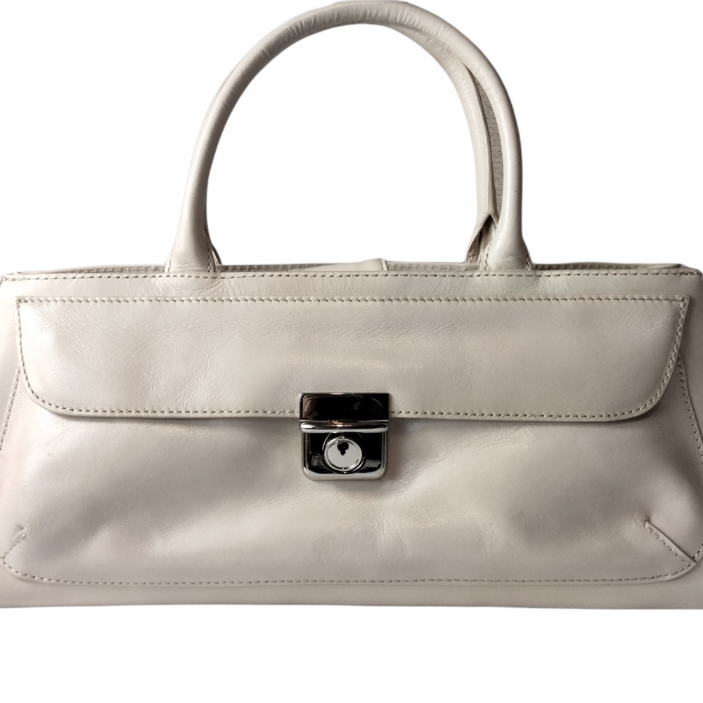 Preston & York Women's Off White Leather Handbag